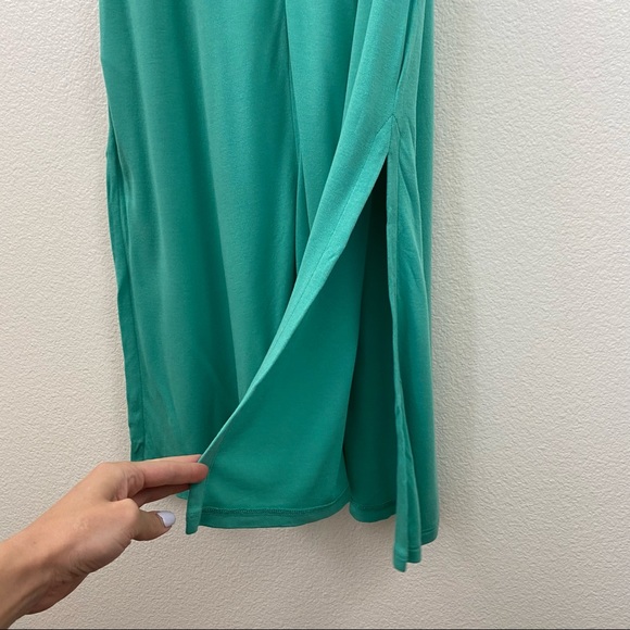 ATM Modal Jersey Pocket T-Shirt Dress Green M - Picture 6 of 8